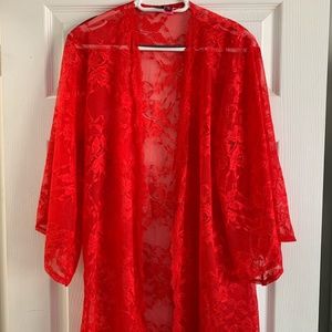 LA SENZA - Lace Cover up - Red - Small
